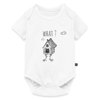 maison folle avec des jambes de poulet sw rétro vintage - Body à manches courtes Premium Bébé - blanc - Devant