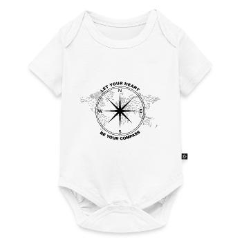 World Map - compass - gift - Baby Premium short-sleeve bodysuit - white - Front