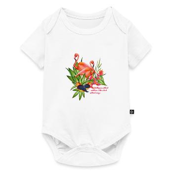 cygne avec qoutes - Body à manches courtes Premium Bébé - blanc - Devant