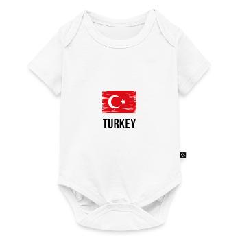 Turquie - « Drapeau » - Body à manches courtes Premium Bébé - blanc - Devant