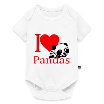 J'adore Panda - Body à manches courtes Premium Bébé - blanc - Devant