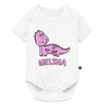enfant drôle de dinosaure d'anniversaire cadeau Melina - Body à manches courtes Premium Bébé - blanc - Devant
