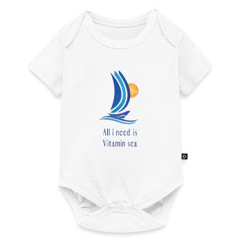 All i need is vitamin sea - Body à manches courtes Premium Bébé - blanc - Devant