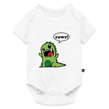 idée de dinosaure Rawr Dino cadeau mignon - Body à manches courtes Premium Bébé - blanc - Devant