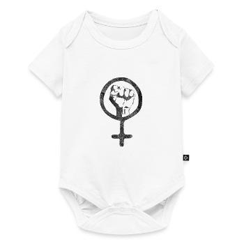 Girl Power Girls Feminism Logo Gift Idea - Baby Premium short-sleeve bodysuit - white - Front