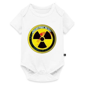 Vorsicht Radioaktiv Atom Strahlung birgt Gefahr - Baby Premium Kurzarmbody - Weiß - Vorne