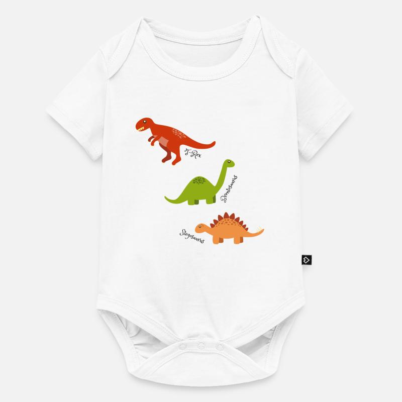 Three dinosaurs - Baby Premium short-sleeve bodysuit - white