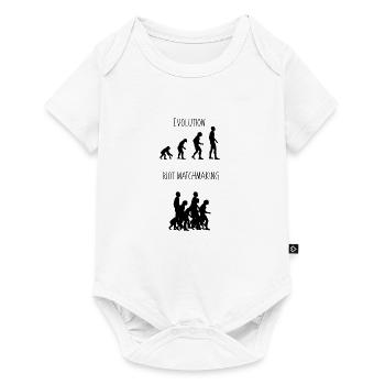 Evolution de L'Homme par Riot - Body à manches courtes Premium Bébé - blanc - Devant