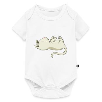 Sleeping kitten gift pet - Baby Premium short-sleeve bodysuit - white - Front