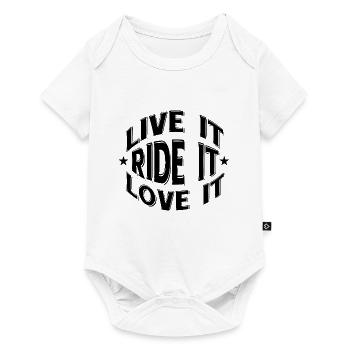 Rider Shirt Live it Ride it Love it - Baby Premium Kurzarmbody - Weiß - Vorne