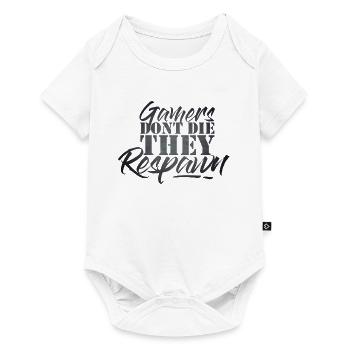 Gamers Dont Die They Respawn Grunge Texture - Baby Premium short-sleeve bodysuit - white - Front