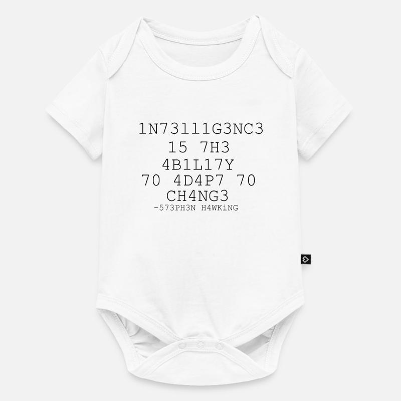 Intelligence 573PH3N H4WKiNG Stephen Hawking - Body à manches courtes Premium Bébé - blanc