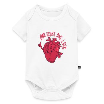 A heart a love - Baby Premium short-sleeve bodysuit - white - Front