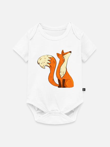 Fuchs beleidigt - Baby Premium Kurzarmbody - Weiß
