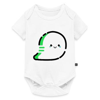 Cartoon / comic ghost very friendly - Baby Premium short-sleeve bodysuit - white - Front