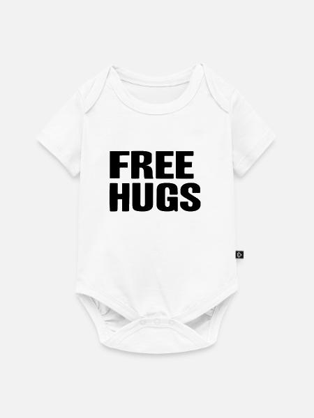 Gratuit câlin amical heureux cadeau idée - Body à manches courtes Premium Bébé - blanc