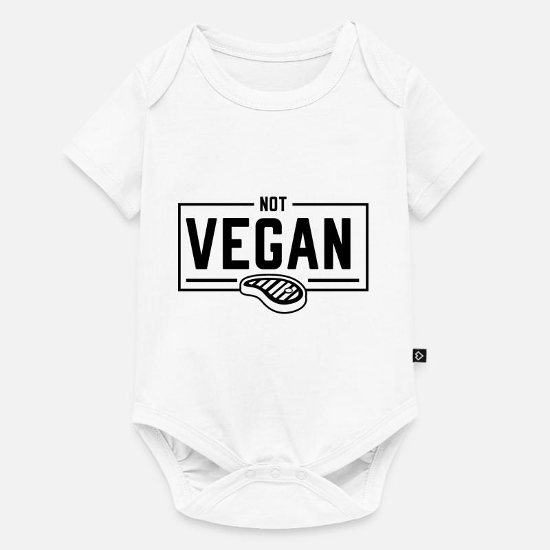 PAS VEGAN - Body à manches courtes Premium Bébé - blanc
