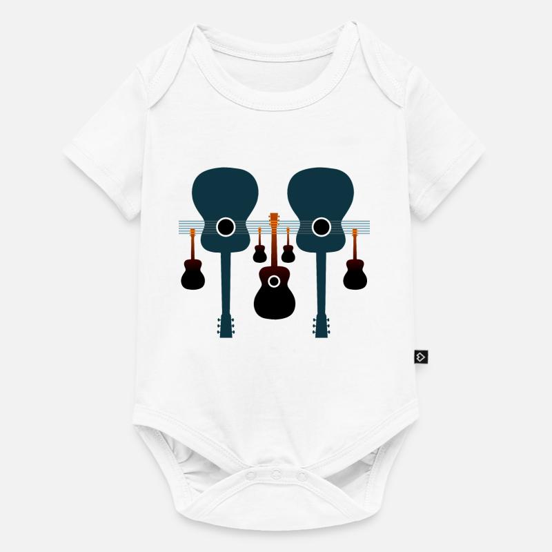 Les guitares acoustiques - Body à manches courtes Premium Bébé - blanc