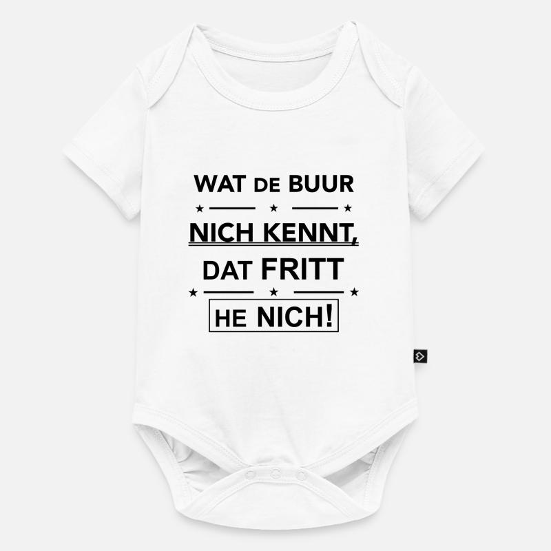 Plattdeutscher Spruch Geschenk Idee - Baby Premium Kurzarmbody - Weiß