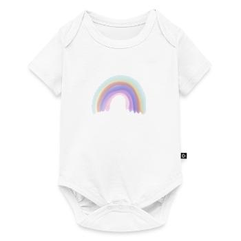 Regenbogen - Baby Premium Kurzarmbody - Weiß - Vorne