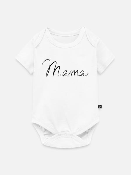 Mama - Baby Premium Kurzarmbody - Weiß