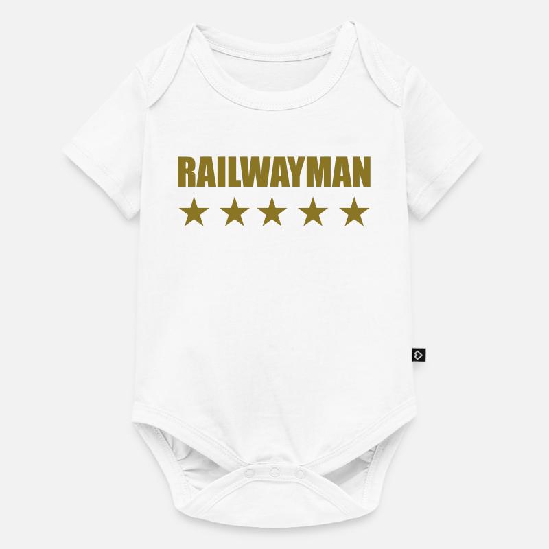 Cheminot / Chemin de fer / Train / Metro - Body à manches courtes Premium Bébé - blanc