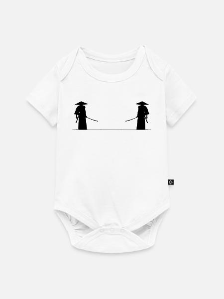 Samurai Kampf - Baby Premium Kurzarmbody - Weiß