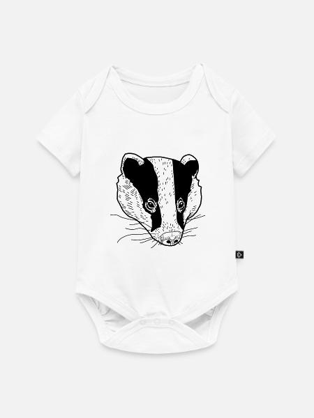 Dachs - Baby Premium Kurzarmbody - Weiß