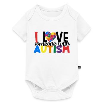 I Love Someone With Autism - Baby Premium short-sleeve bodysuit - white - Front