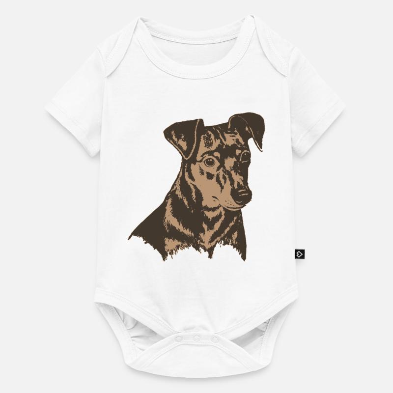Testa di cane - Body Premium a maniche corte per neonati  - bianco