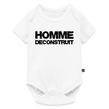 Homme déconstruit - Body à manches courtes Premium Bébé - blanc - Devant