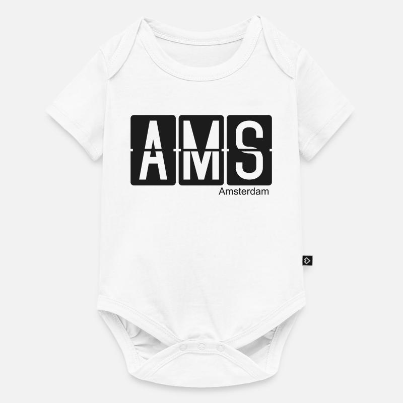 Amsterdam - Baby Premium Kurzarmbody - Weiß