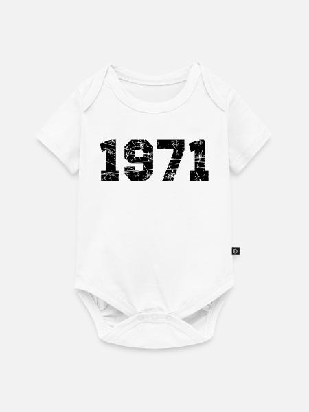 1971 - Baby Premium Kurzarmbody - Weiß