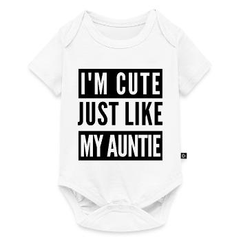 I'm cute just like my auntie - Baby Premium short-sleeve bodysuit - white - Front
