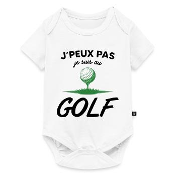 J'peux pas je suis au Golf - Body à manches courtes Premium Bébé - blanc - Devant
