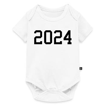 2024 blanc Réveillon du Nouvel An noir - Body à manches courtes Premium Bébé - blanc - Devant
