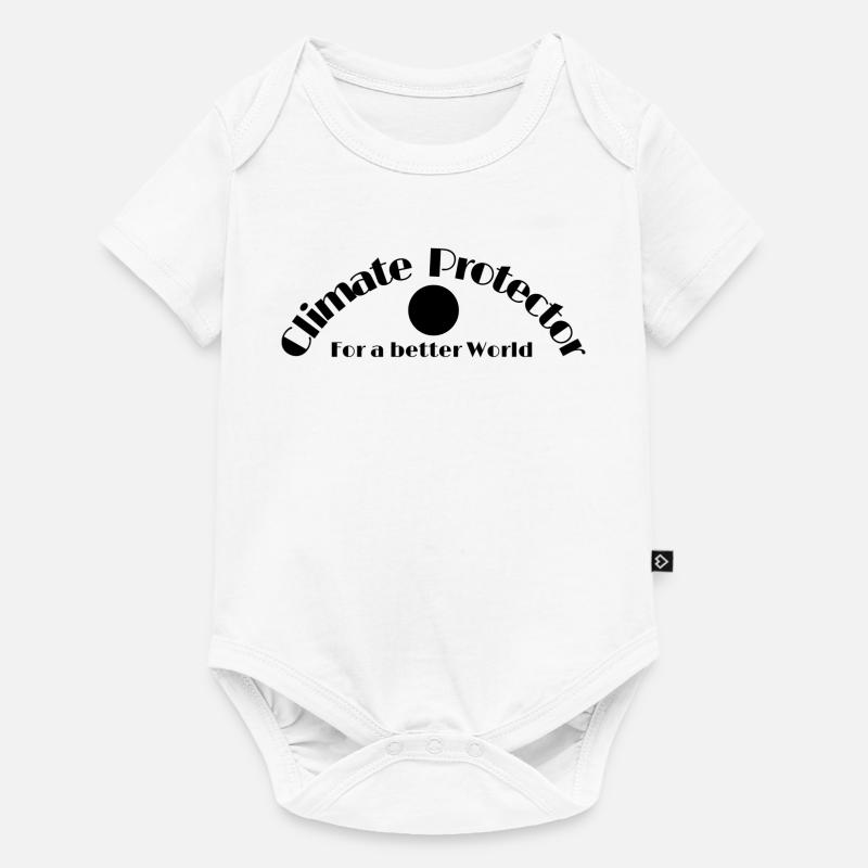 Klimaschutz Statement Climate Protector - Baby Premium Kurzarmbody - Weiß