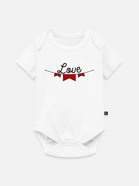 Love - Baby Premium Kurzarmbody - Weiß