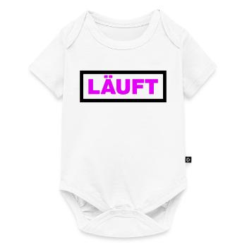Läuft - Baby Premium Kurzarmbody - Weiß - Vorne