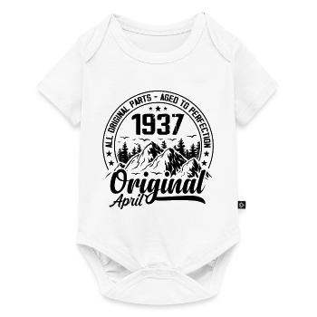 1937 April Original: 87 Years Anniversary Gift - Baby Premium short-sleeve bodysuit - white - Front