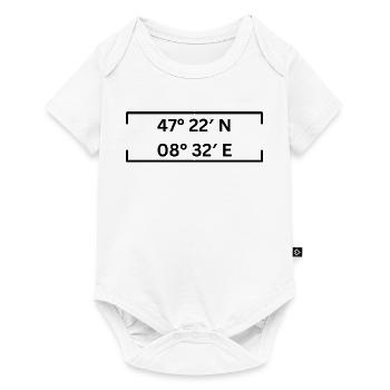 Coordonnées District 1 Zurich Minimaliste - Body à manches courtes Premium Bébé - blanc - Devant