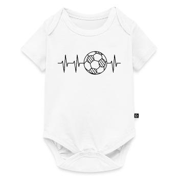 Minimal Soccer Heartbeat Team Lines Logo - Baby Premium short-sleeve bodysuit - white - Front