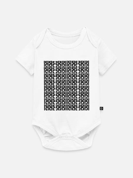 Einzigartiges Logo - Baby Premium Kurzarmbody - Weiß