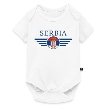 J’aime la Serbie, T-shirt design de style élégance - Body à manches courtes Premium Bébé - blanc - Devant