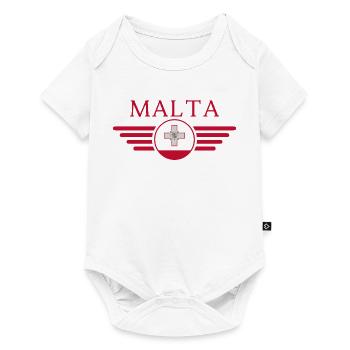 J’aime Malte, T-shirt design de style élégance - Body à manches courtes Premium Bébé - blanc - Devant