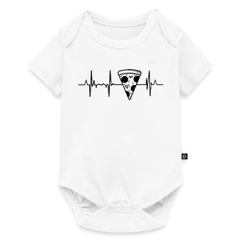 My heart beats for pizza - Baby Premium short-sleeve bodysuit - white - Front