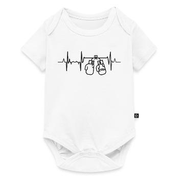 Boxer Herzlinie - Baby Premium Kurzarmbody - Weiß - Vorne