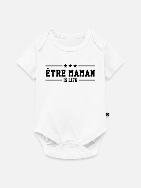 Mutter zu sein ist Leben - Baby Premium Kurzarmbody - Weiß