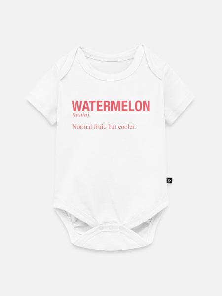 WATERMELON Wassermelone - Baby Premium Kurzarmbody - Weiß