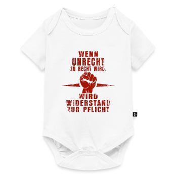 Rebellious Red – Grunge-Style Resistance - Baby Premium short-sleeve bodysuit - white - Front